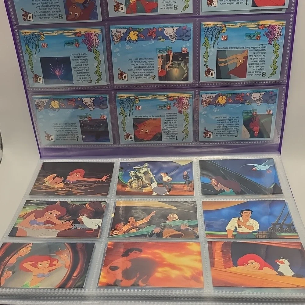 Disney The Little Mermaid 1989 Base Set Trading Cards Lot Complete  Set Bindered
